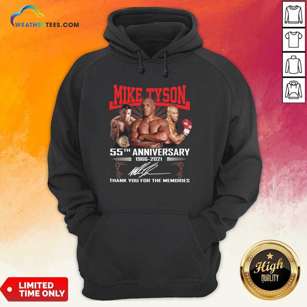 Cool Mike Tyson 55th Anniversary 1966 2021 Thank You For The Memories Signature Shirt - Image 5