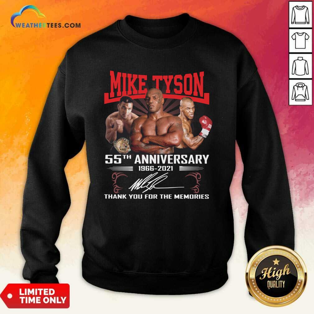 Cool Mike Tyson 55th Anniversary 1966 2021 Thank You For The Memories Signature Shirt - Image 4