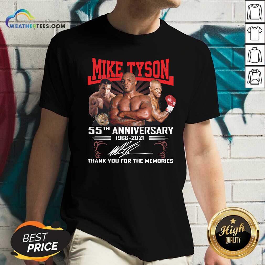 Cool Mike Tyson 55th Anniversary 1966 2021 Thank You For The Memories Signature Shirt - Image 2