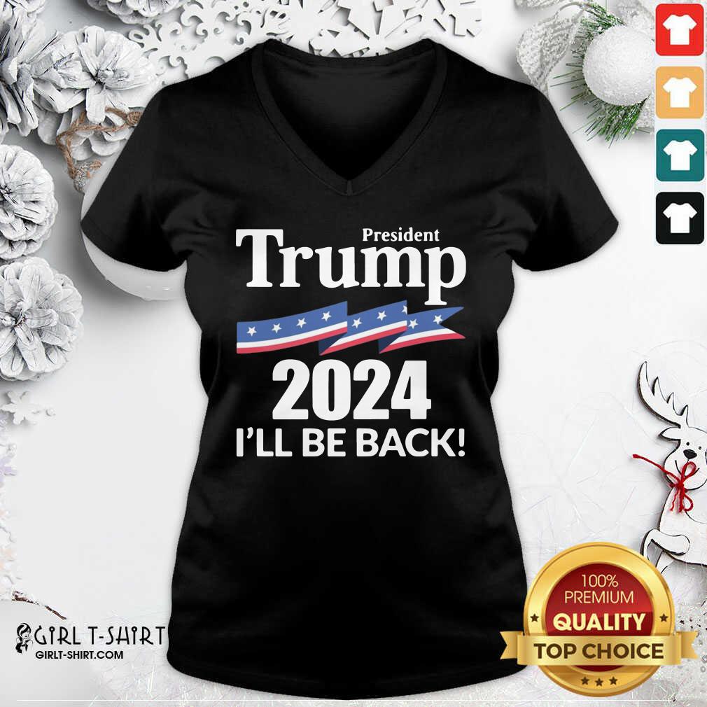 Cool President Trump 2024 I Wil Be Back Shirt - Image 3