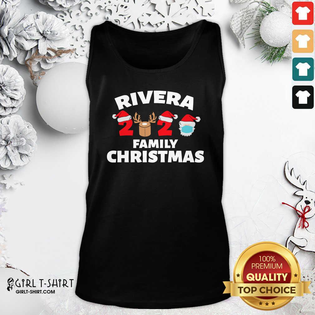 Cool Rivera Family Christmas 2020 Santa Clause Wear Mask Shirt - Image 2