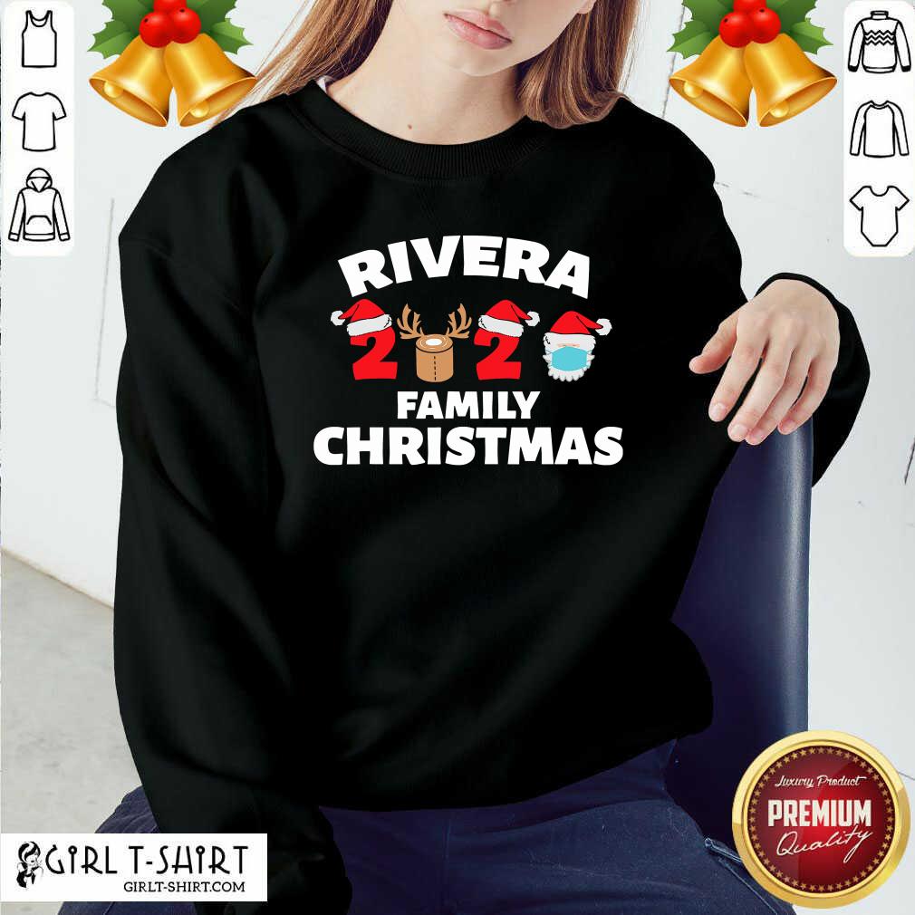 Cool Rivera Family Christmas 2020 Santa Clause Wear Mask Shirt - Image 4