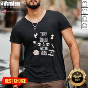 Alternative view of Cool Thick Thighs And Wiccan Vibes Halloween Shirt
