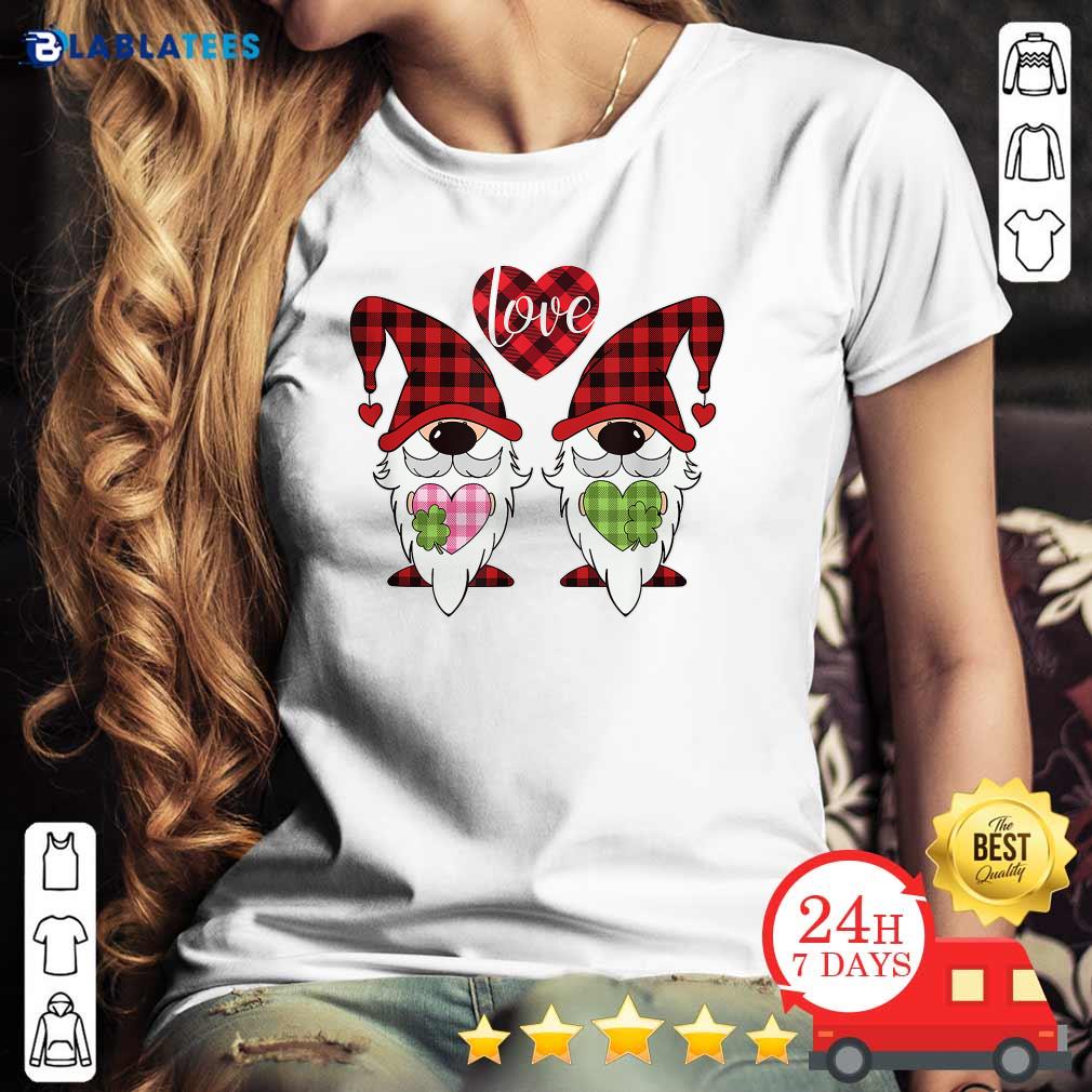 Couple Gnomes Heart St Patrick's Day Shirt - Image 4