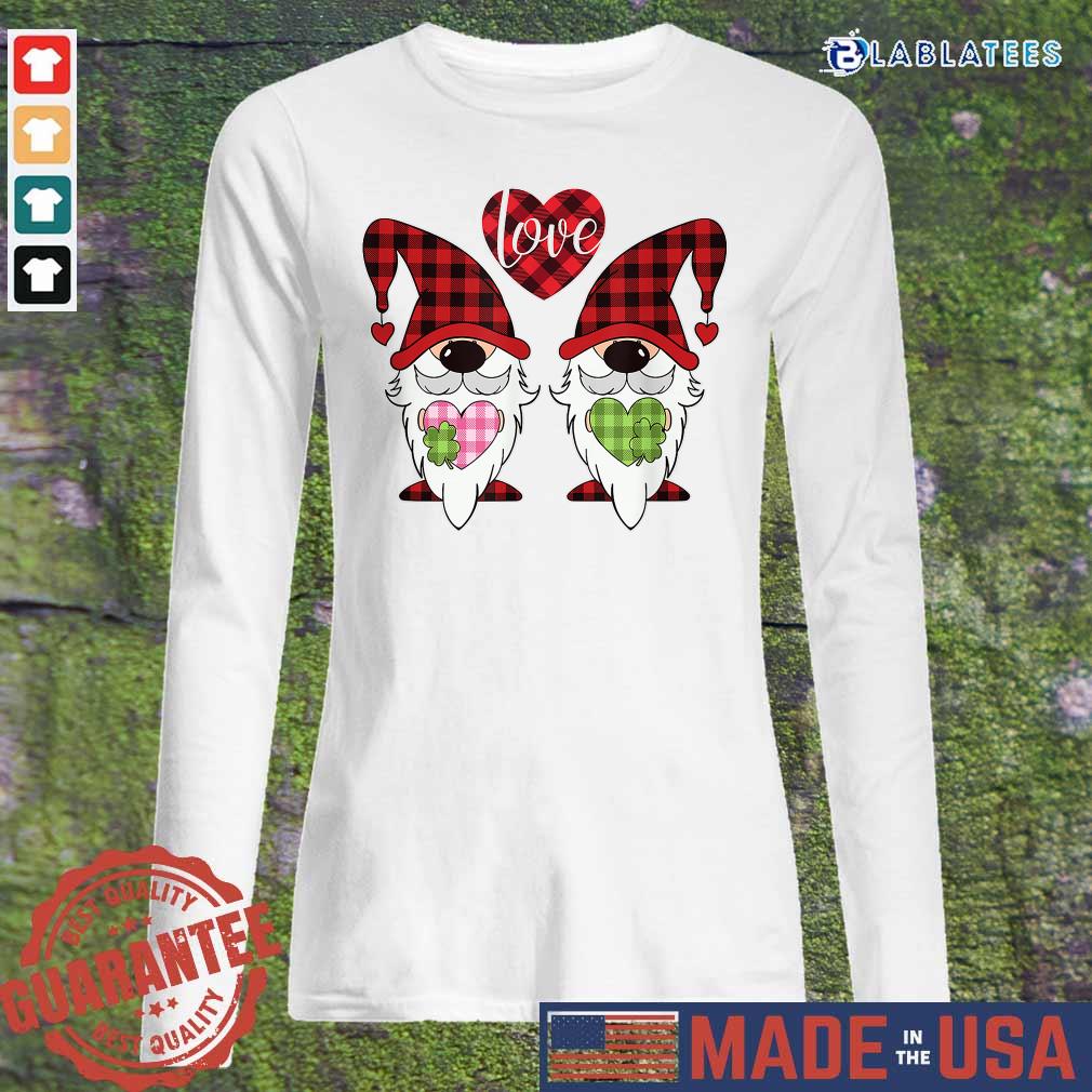 Couple Gnomes Heart St Patrick's Day Shirt - Image 3