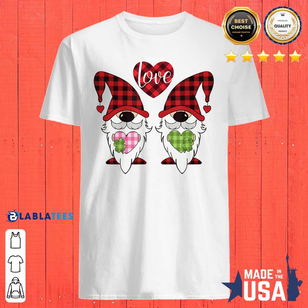 Couple Gnomes Heart St Patrick's Day Shirt