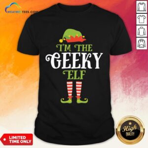Couple I’m The Geeky Elf Christmas Shirt