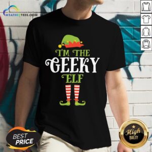 Alternative view of Couple I’m The Geeky Elf Christmas Shirt