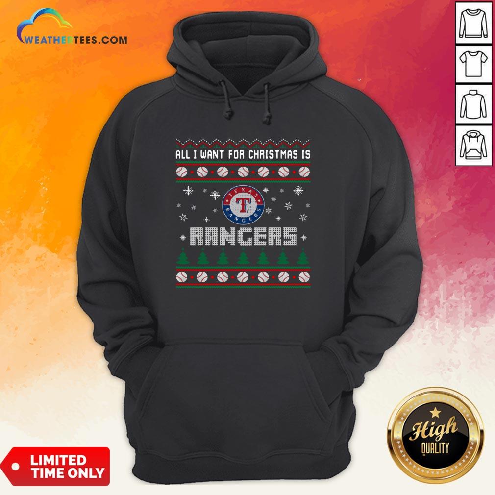 Crazy MLB All I Want For Christmas Is Texas Rangers Baseball Sports Shirt - Image 5