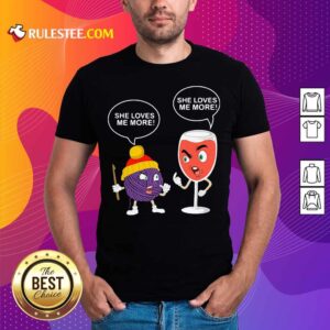 Crochet Yarn And Wine She Love More Shirt