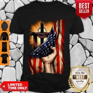 Cross Christ Jesus God America Flag Shirt
