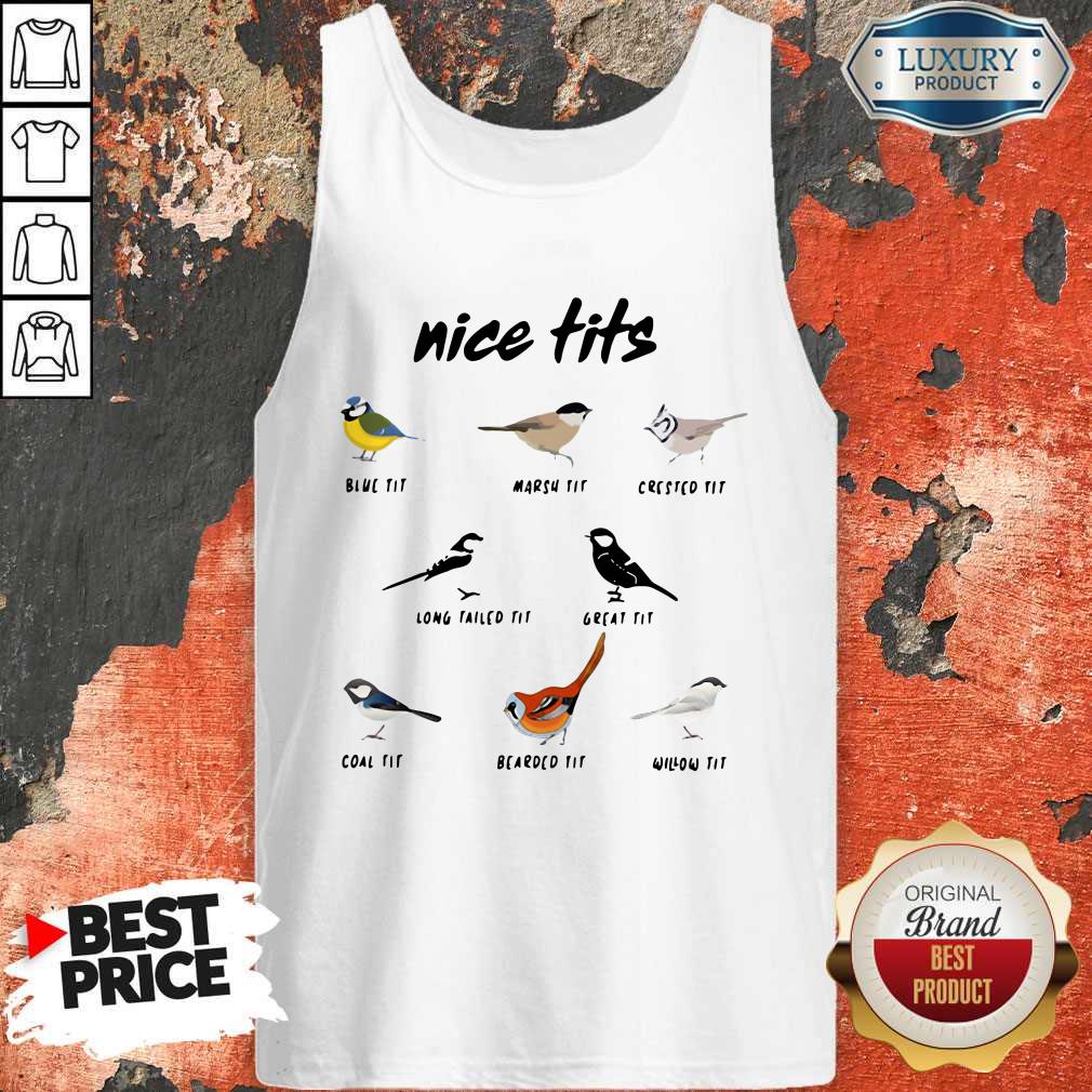 Cute Bird Nice Tits Blue Tit Marsh Tit Crested Tit Shirt - Image 3