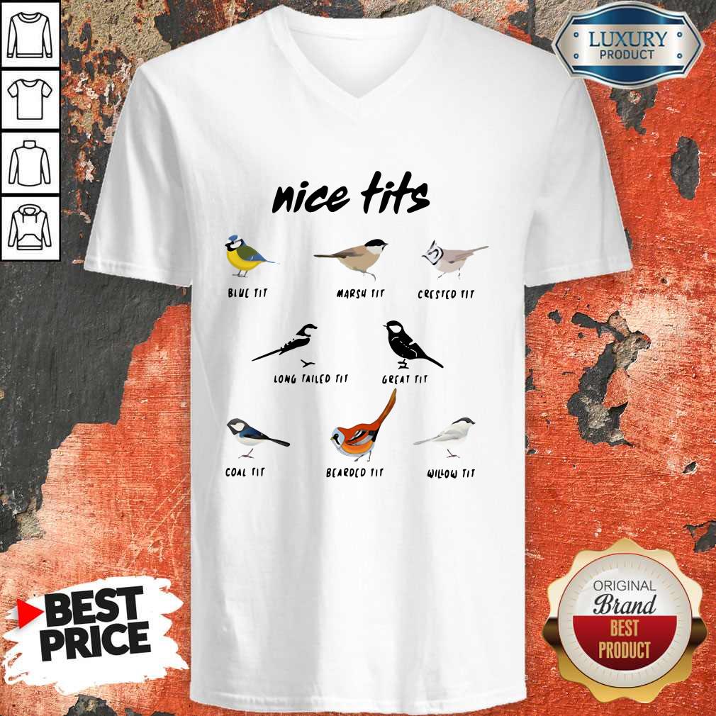 Cute Bird Nice Tits Blue Tit Marsh Tit Crested Tit Shirt - Image 2
