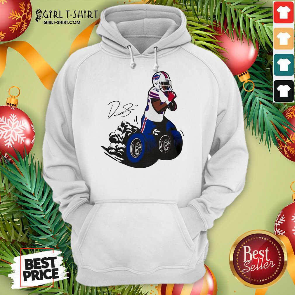 Cute Buffalo Bills Fan Box Devin Singletary Motor Signature Shirt - Image 5
