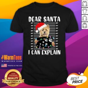Cute Cairn Terrier Dear Santa I Can Explain Christmas Sweater Shirt