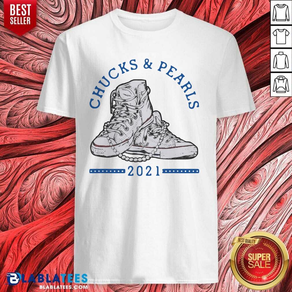 Cute Chucks And Pearls Shirt Matching Mom Daughter T-Shirt