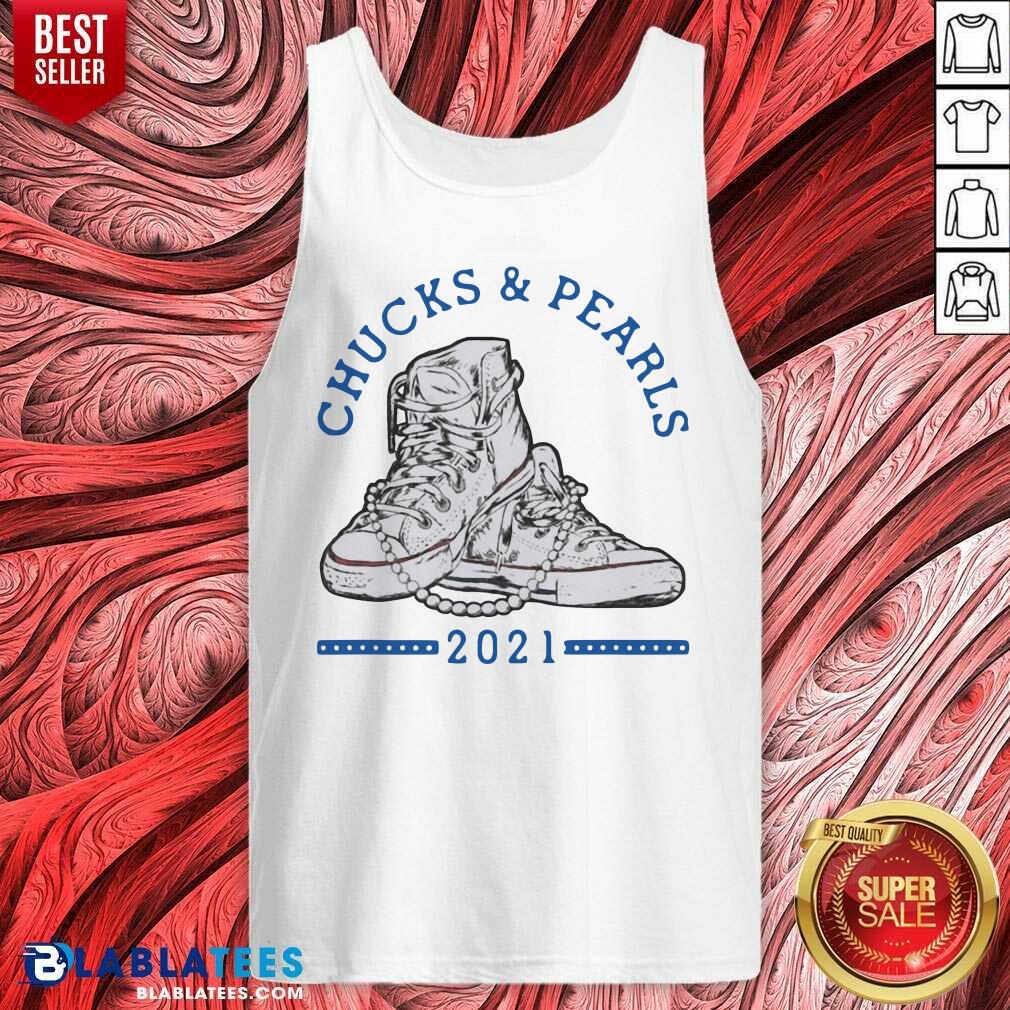 Cute Chucks And Pearls Shirt Matching Mom Daughter T-Shirt - Image 3