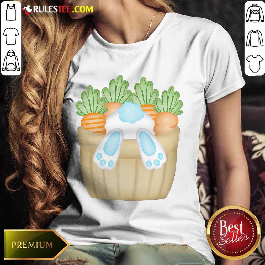 Cute Easter Bunny Cottontail Carrot Basket Shirt - Image 3