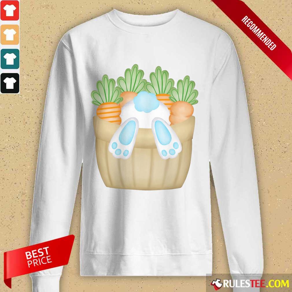 Cute Easter Bunny Cottontail Carrot Basket Shirt - Image 2