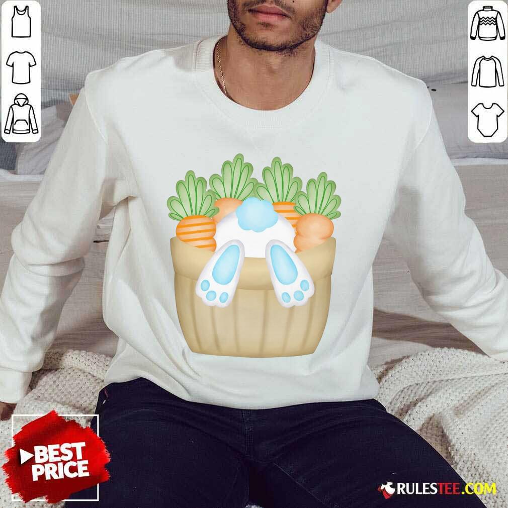 Cute Easter Bunny Cottontail Carrot Basket Shirt - Image 5