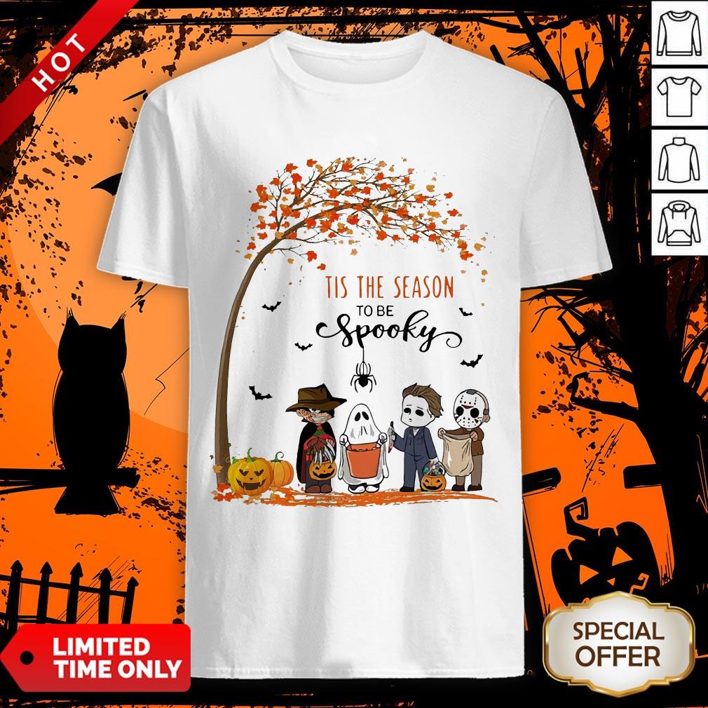 Cute Halloween Horror Characters Tis The Season To Be Spooky Shirt