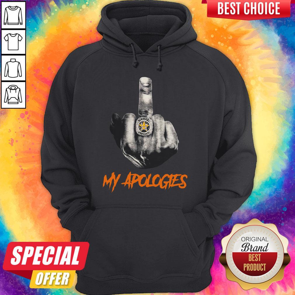 Cute Houston Astros My Apologies Middle Finger Shirt - Image 5