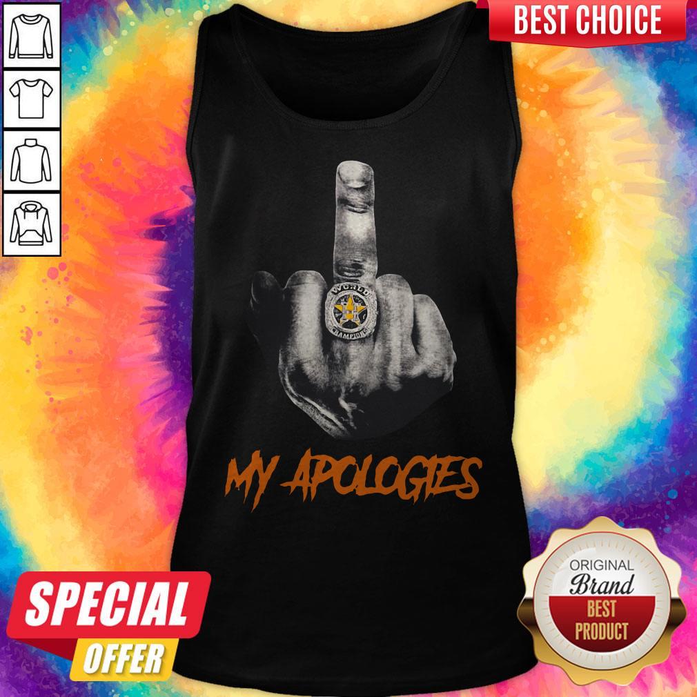 Cute Houston Astros My Apologies Middle Finger Shirt - Image 3