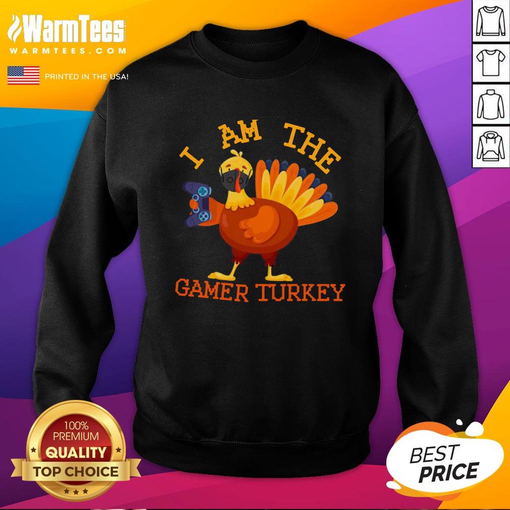 Cute I Am The Happy Thanksgiving Gamer Turkey Mask Shirt - Image 4