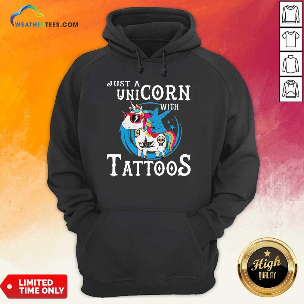 Cute Just A Unicorn With Tattoos Shirt - Image 5