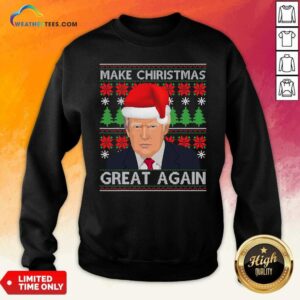 Alternative view of Cute Make Christmas Great Again Trump Santa Hat Ugly Xmas Shirt