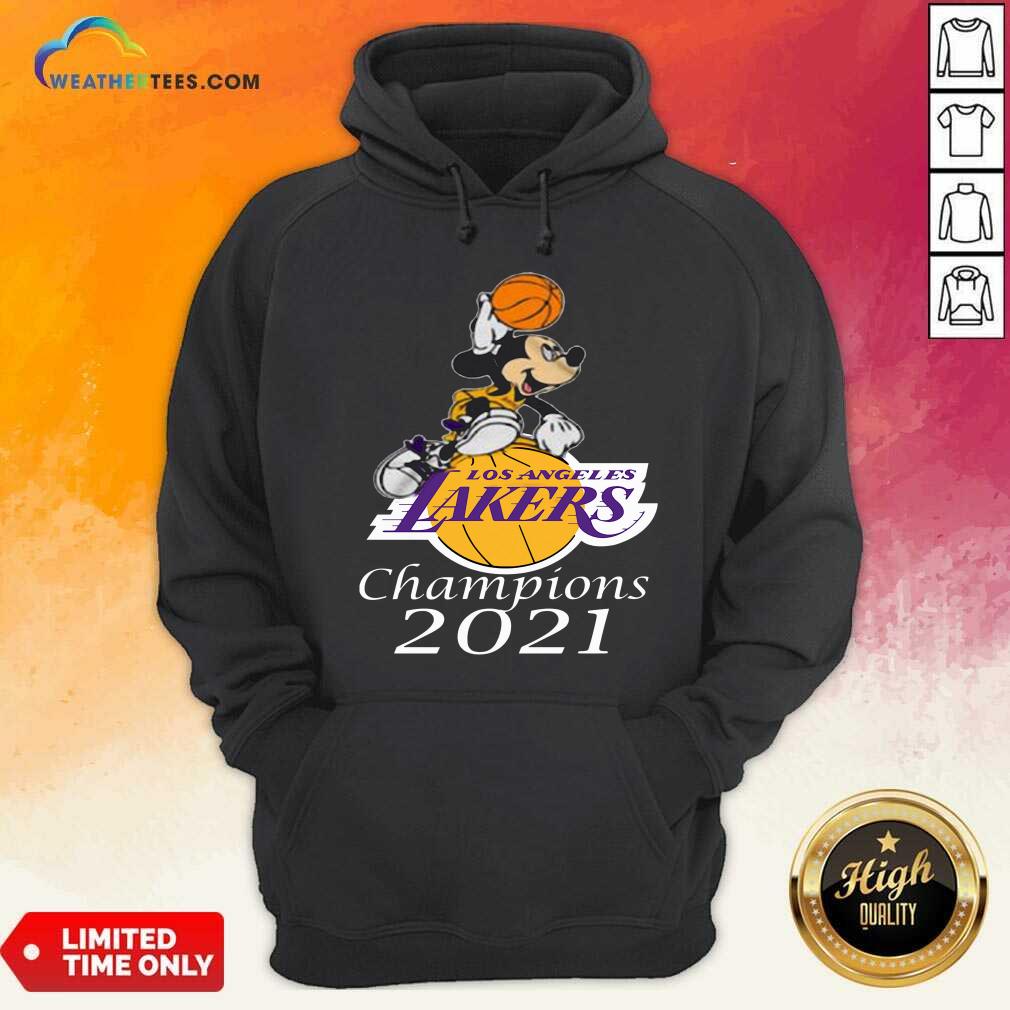 Cute Mickey Mouse Los Angeles Lakers Champions 2021 Shirt - Image 2