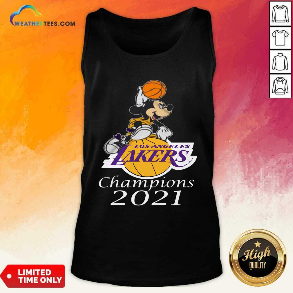 Cute Mickey Mouse Los Angeles Lakers Champions 2021 Shirt - Image 4