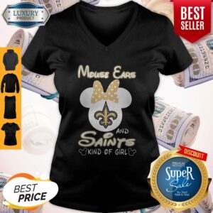 Alternative view of Cute Mouse Ears And New Orleans Saints Kind Of Girl Shirt