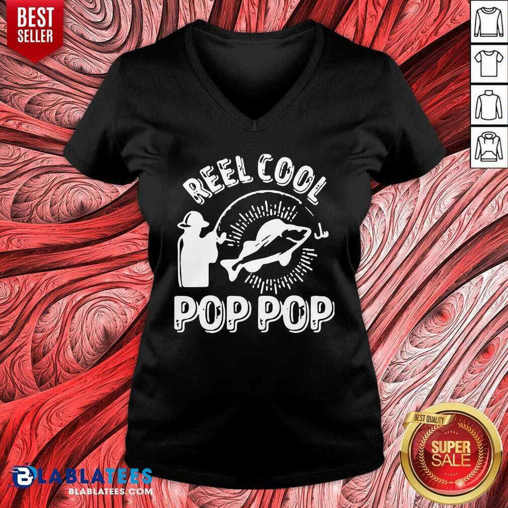 Cute Reel Cool Pop Pop Shirt Fisherman Christmas Fathers Day Shirt - Image 2