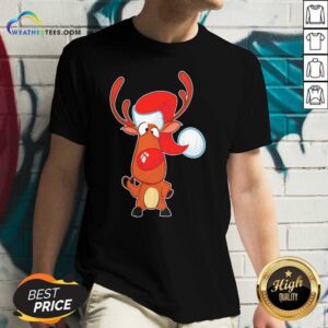 Alternative view of Cute Reindeer Santa Christmas Shirt