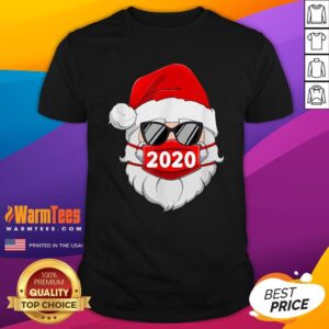 Cute Santa Claus Face Mask Glasses 2020 Shirt