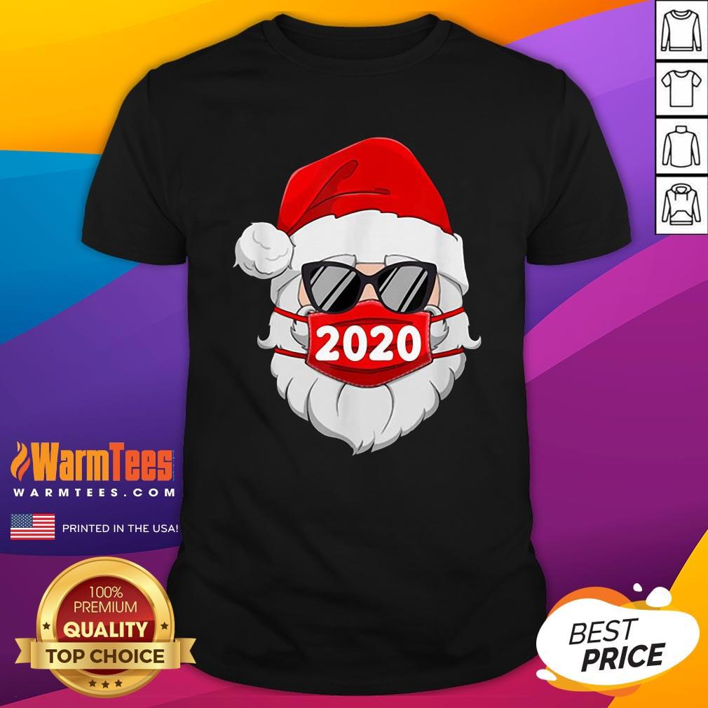 Cute Santa Claus Face Mask Glasses 2020 Shirt