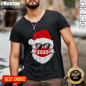Alternative view of Cute Santa Claus Face Mask Glasses 2020 Shirt