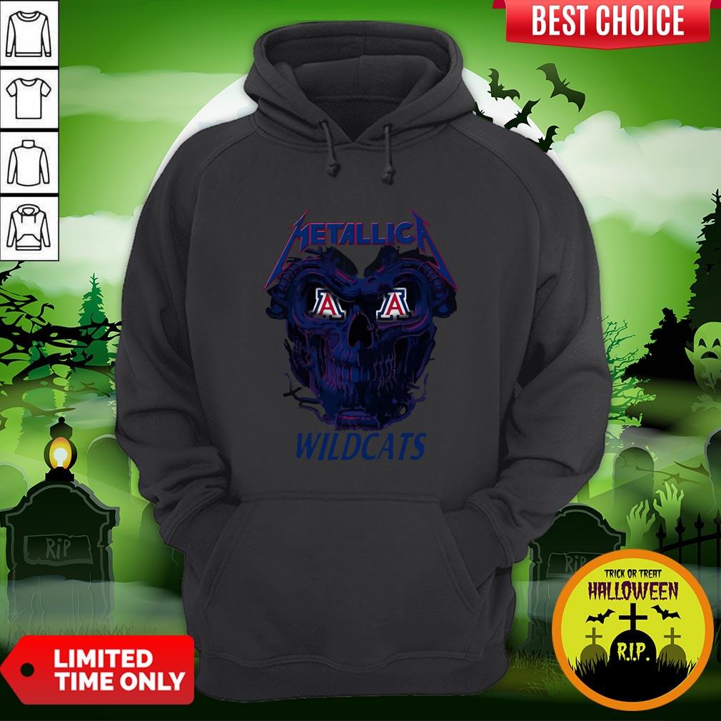 Cute Skull Metallica Arizona Wildcats Shirt - Image 5