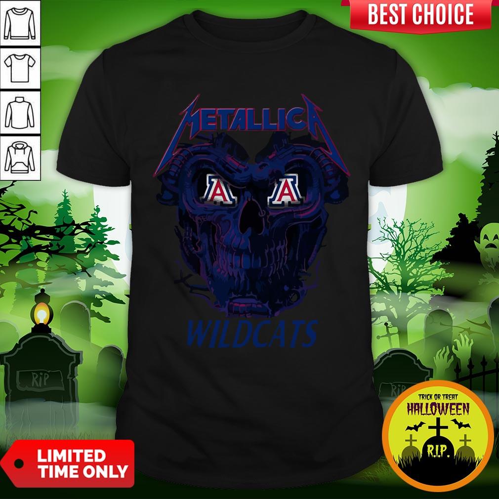 Cute Skull Metallica Arizona Wildcats Shirt