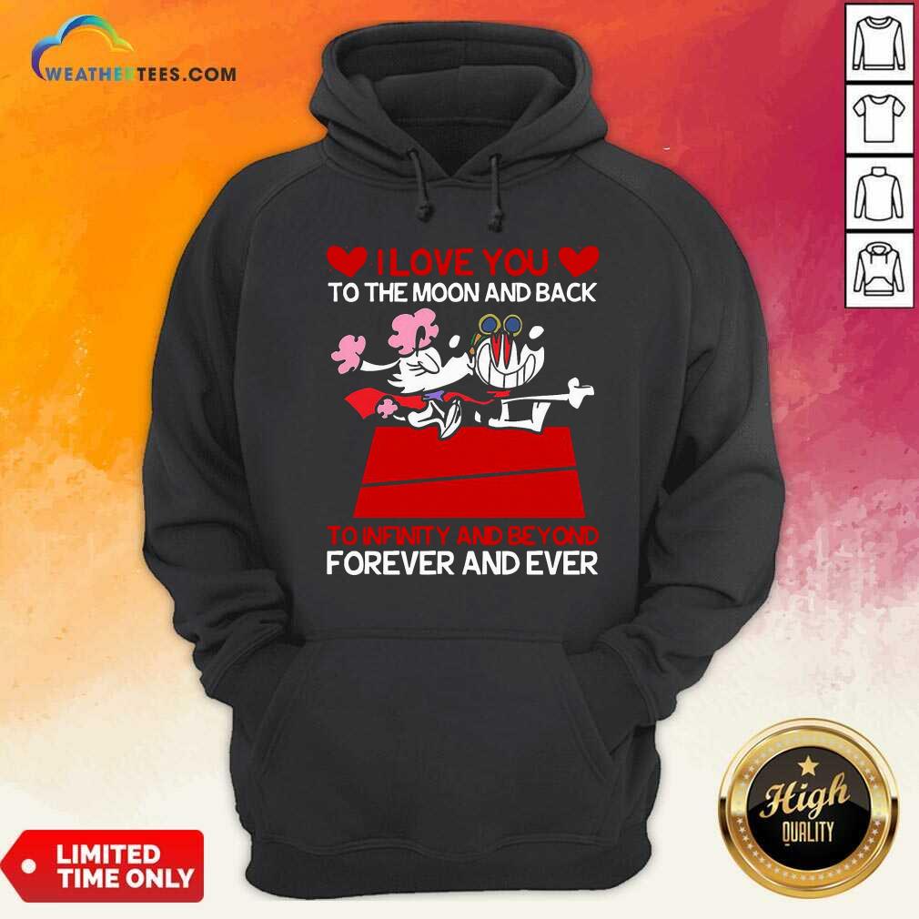 Cute Snoopy And Girlfriend I Love You To The Moon And Back Forever And Ever Valentines Day Shirt - Image 5
