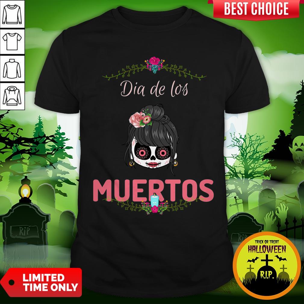 Cute Sugar Skull Dia De Los Muertos Day Of The Dead Shirt