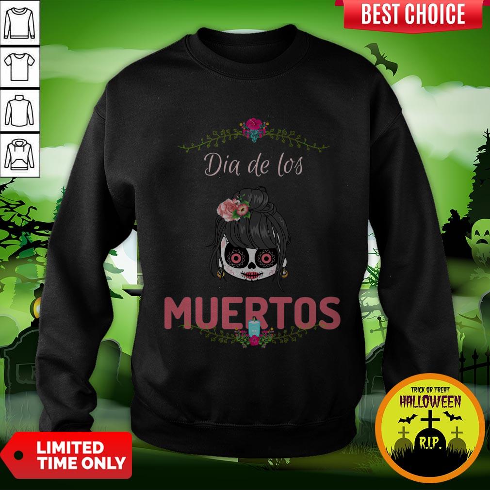 Cute Sugar Skull Dia De Los Muertos Day Of The Dead Shirt - Image 4