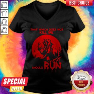 Alternative view of Cute That Which Does Not Kill Me Should Run Halloween Shirt