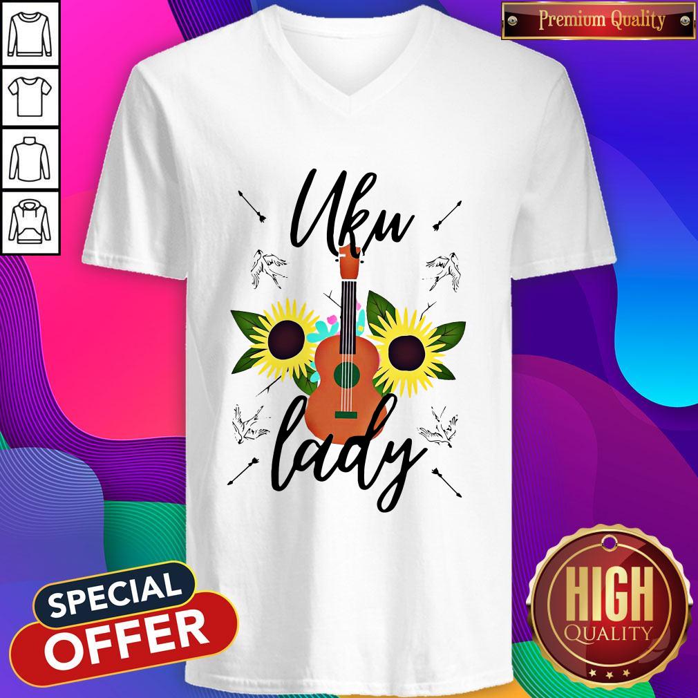 Cute Uku Lady Sunflower Shirt - Image 5