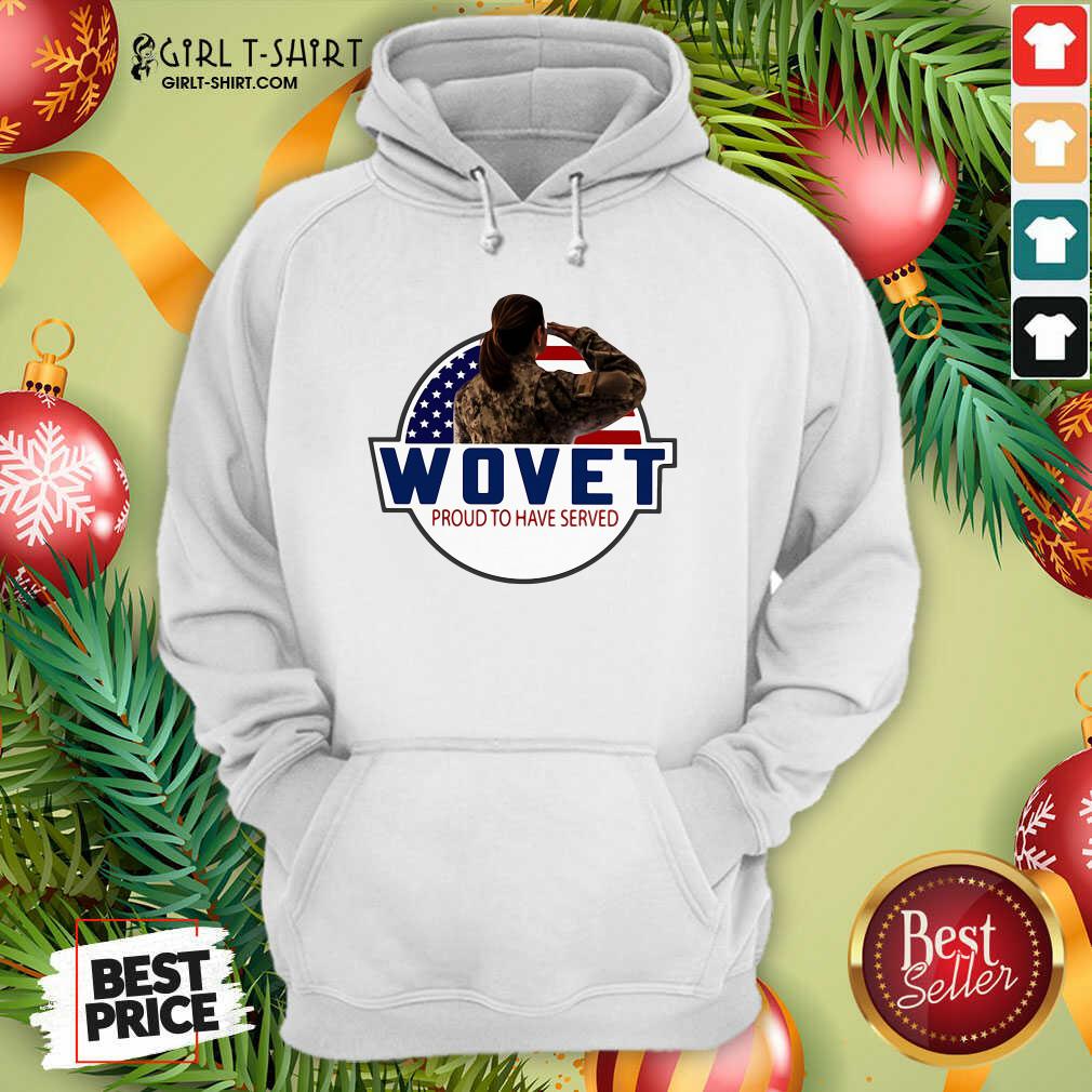 Cute Wovet Proud To Have Served American Flag Shirt - Image 2