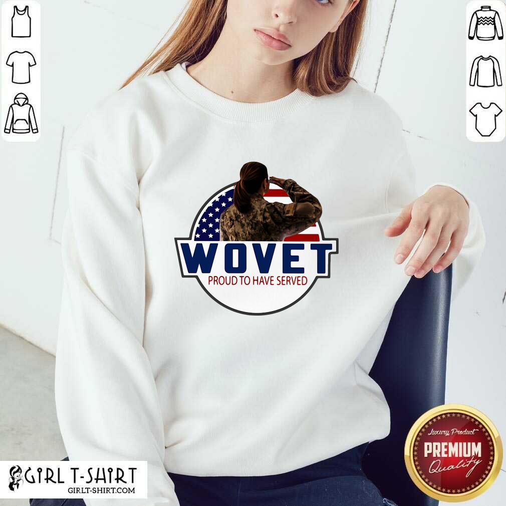 Cute Wovet Proud To Have Served American Flag Shirt - Image 5