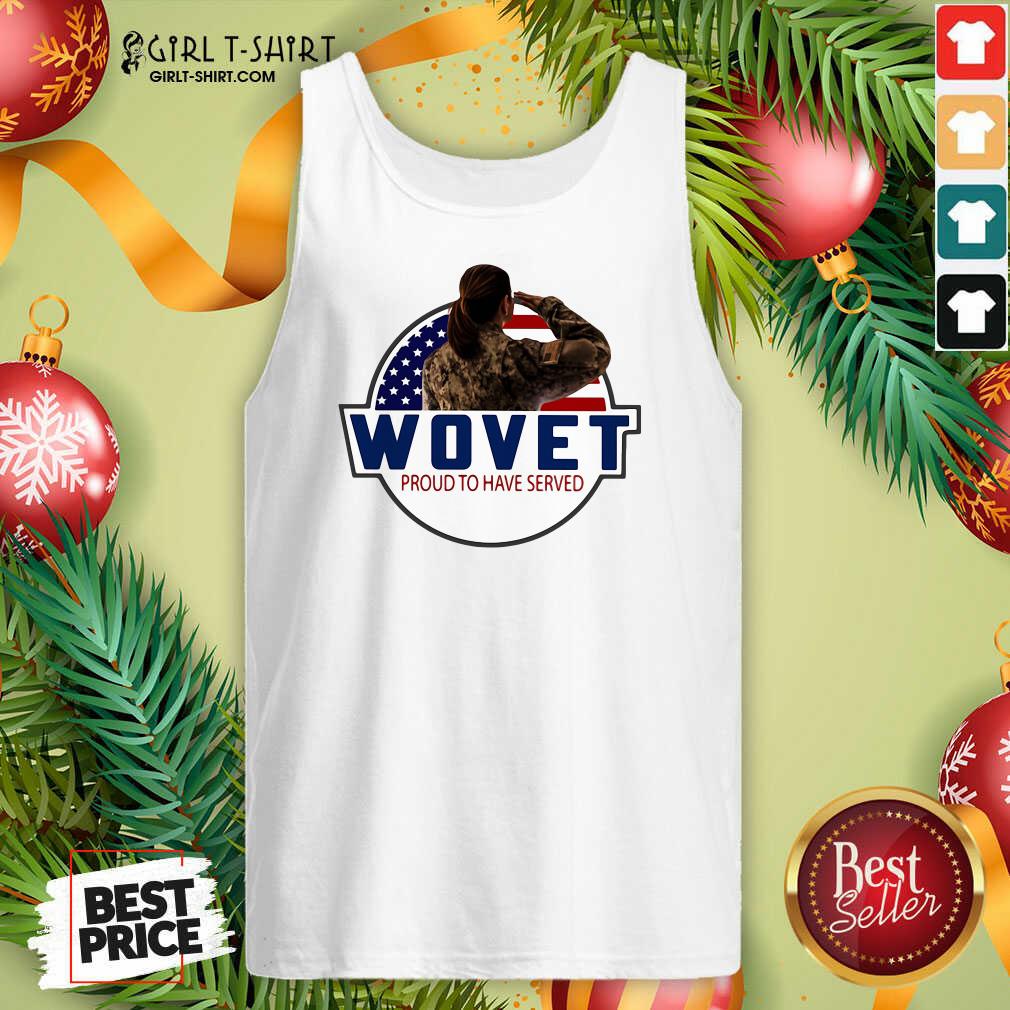 Cute Wovet Proud To Have Served American Flag Shirt - Image 4