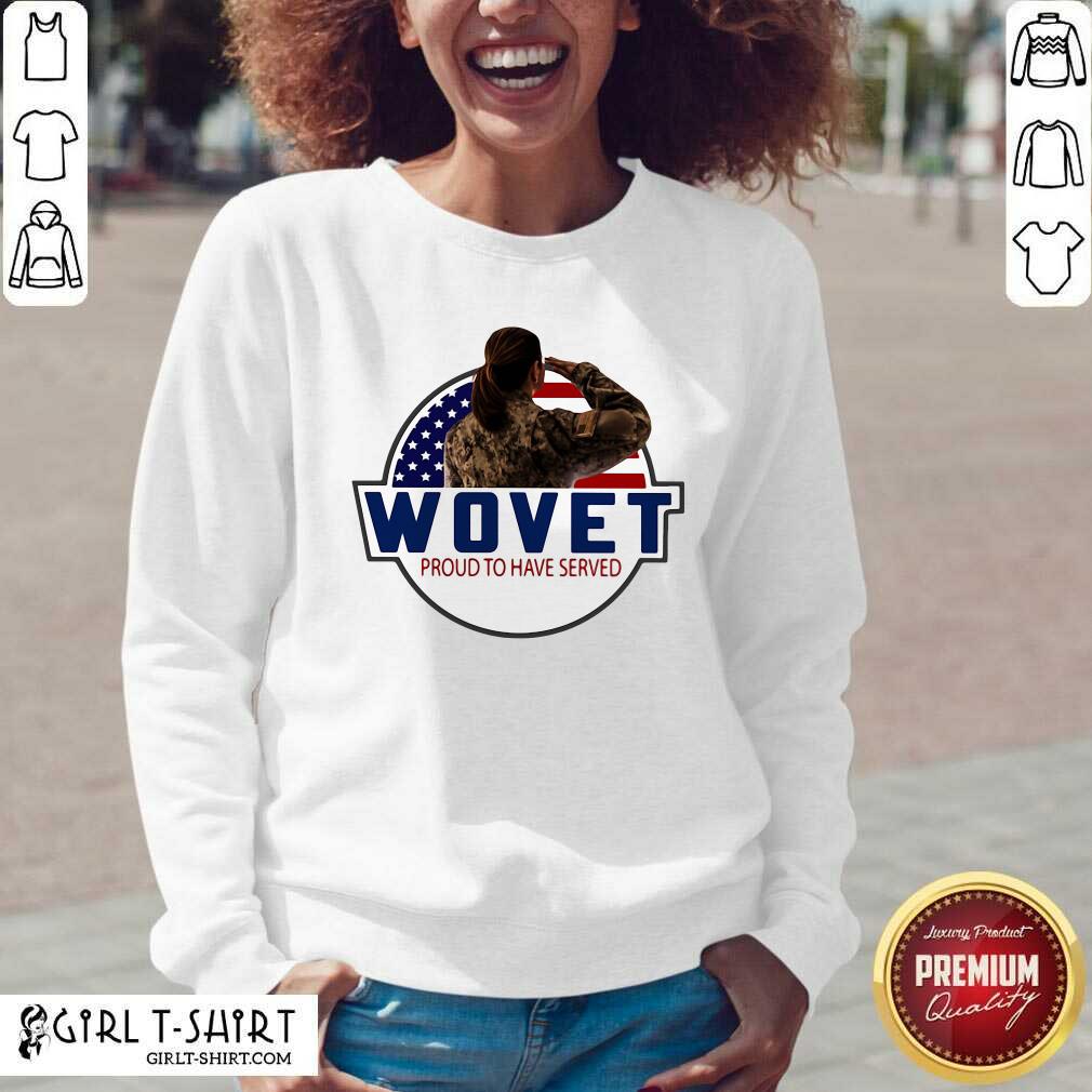 Cute Wovet Proud To Have Served American Flag Shirt - Image 3