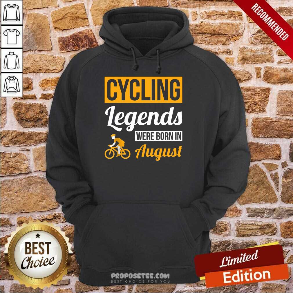 Cycling Legends Were Born In August Birthday Shirt - Image 2